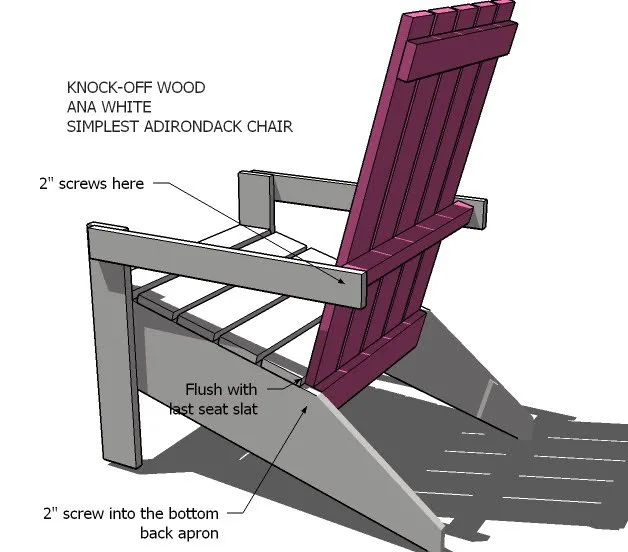 Classic Adirondack Chair, step 7