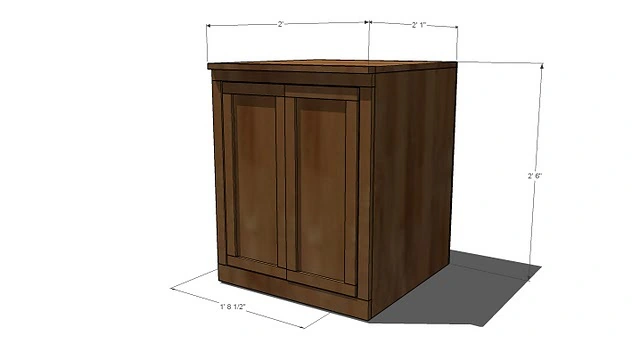 Classic Storage Wall Side Base Units dimension diagram 1