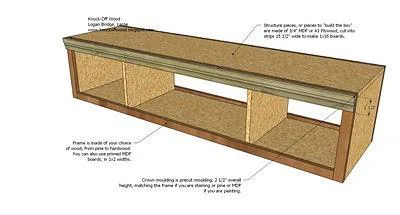 Classic Storage Wall System Bridge, step 1