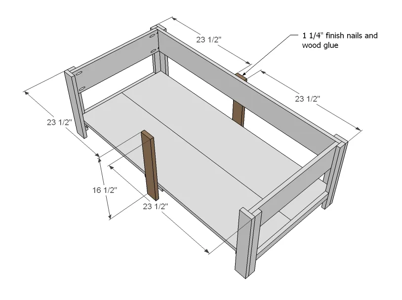 Classic Wood Coffee Table with Two Drawers and Shelf, step 6