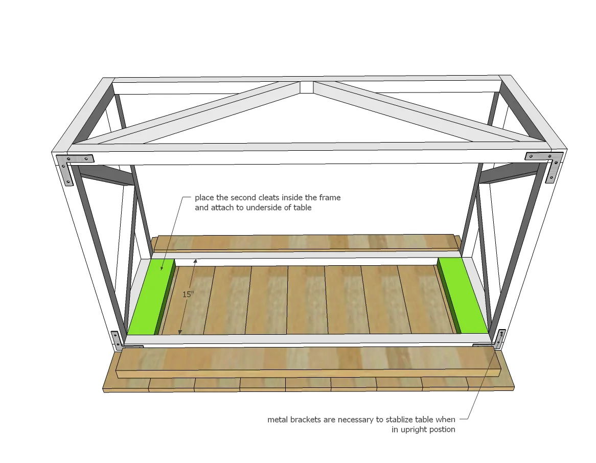Coffee Table Converts to Dining Table from Wild Rose Tiny House, step 4