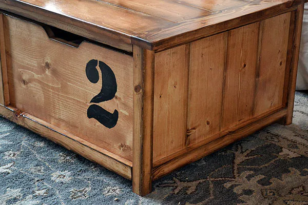 Coffee Table with Trundle Toy Box, step 10