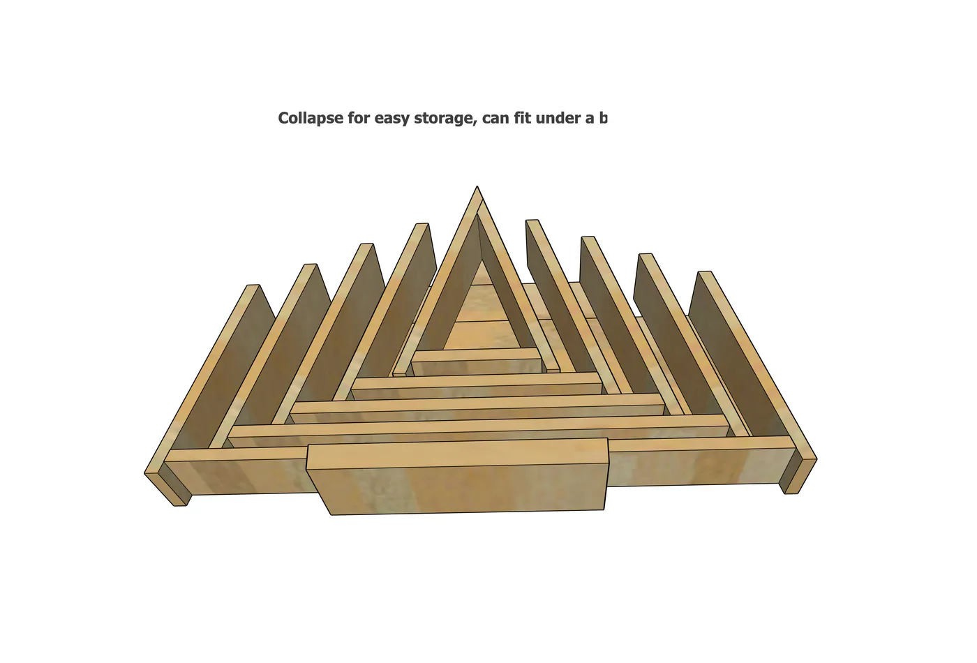 Collapsible Standing Wood Christmas Tree Shelf, step 10