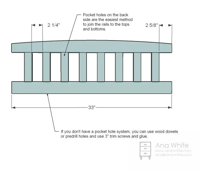 Cottage Bench with Storage Cubbies, step 1