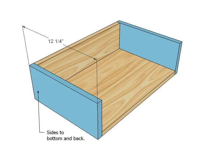 Cottage Media Console or Narrow Coffee Coffee Table, step 11