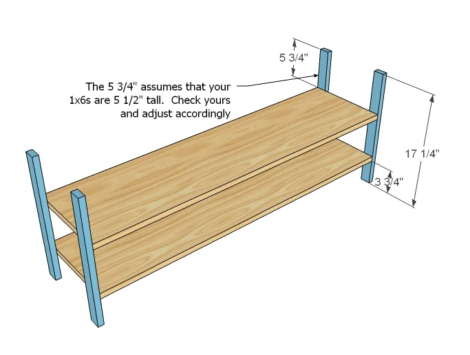 Cottage Media Console or Narrow Coffee Coffee Table, step 1