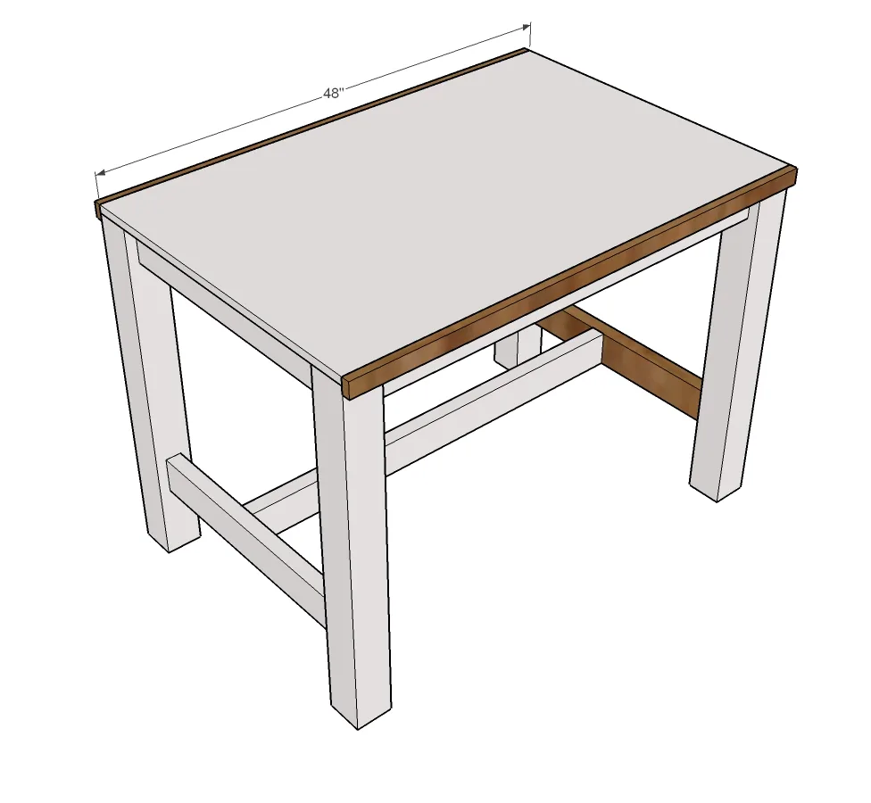 Counter Height Farmhouse Table for Four, step 4
