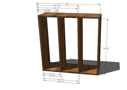 Cubby Bookcases Modular Office Collection dimension diagram 1