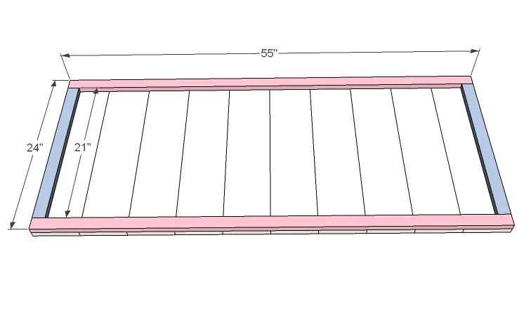 Decorative Panel Bed with Platform Bed Frame, step 1