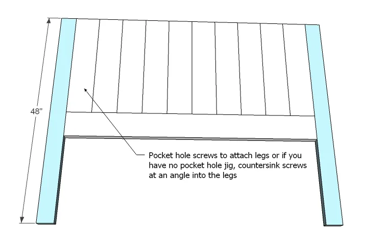 Decorative Panel Bed with Platform Bed Frame, step 3