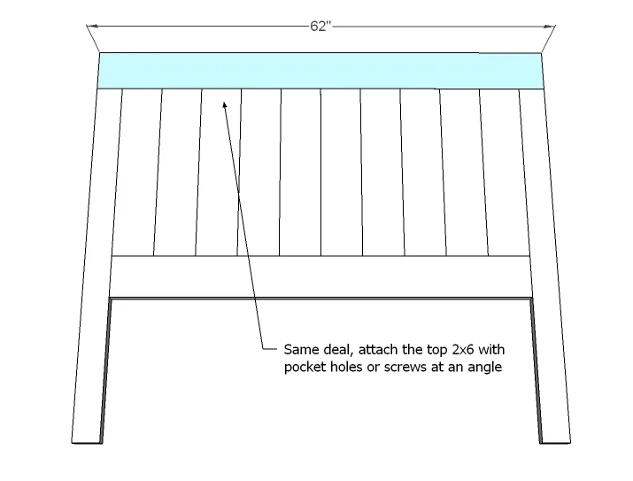 Decorative Panel Bed with Platform Bed Frame, step 4