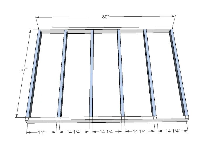 Decorative Panel Bed with Platform Bed Frame, step 7