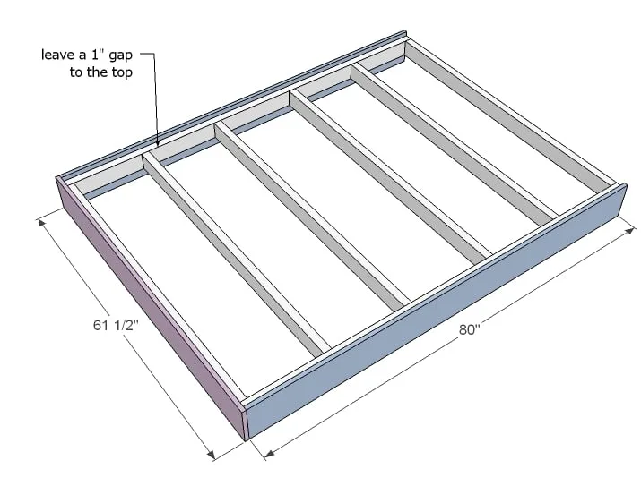 Decorative Panel Bed with Platform Bed Frame, step 8