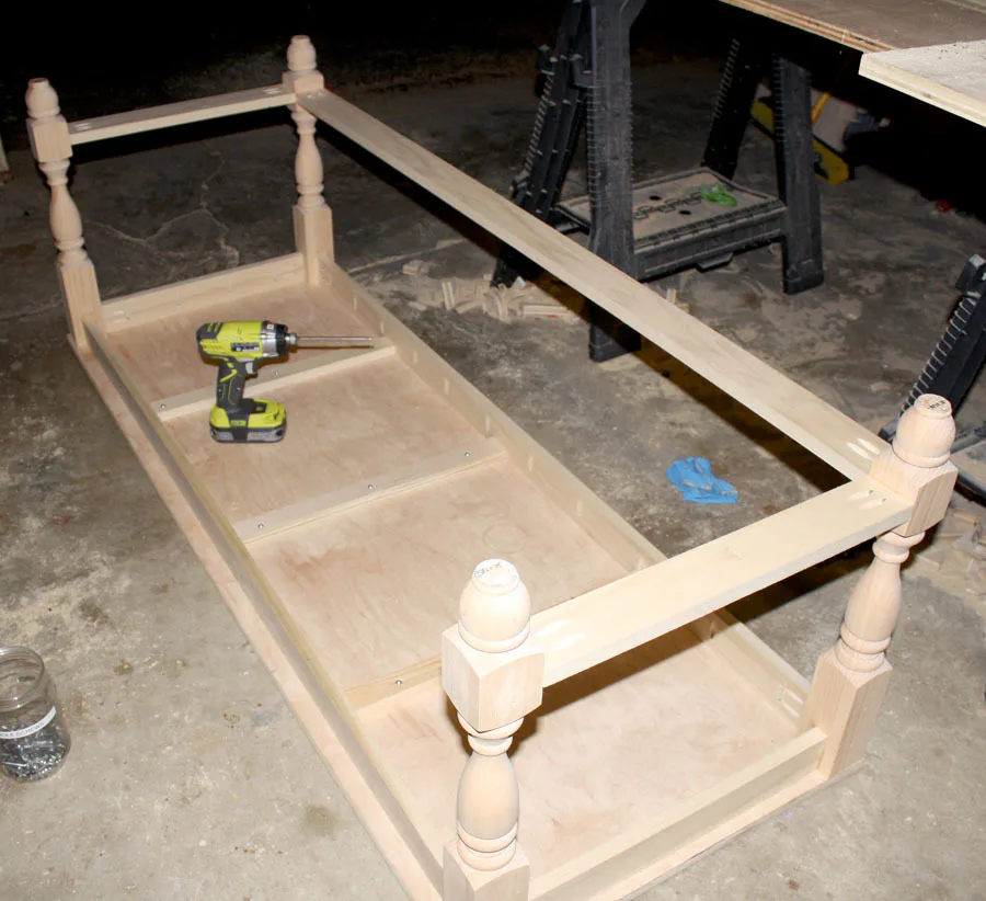 Deep Console Table with Hutch, step 3