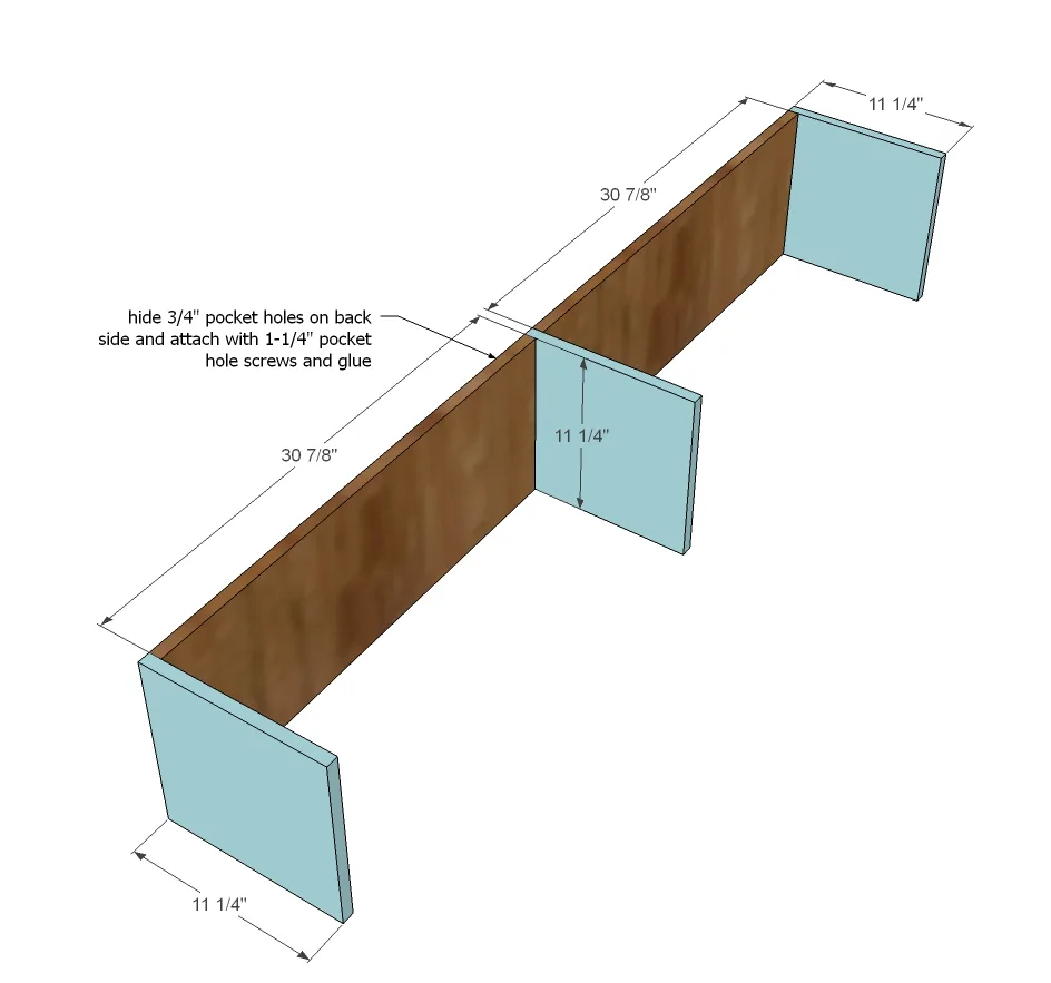 Deep Console Table with Hutch, step 6
