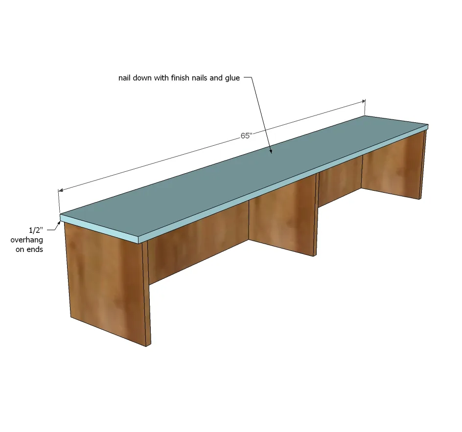 Deep Console Table with Hutch, step 7