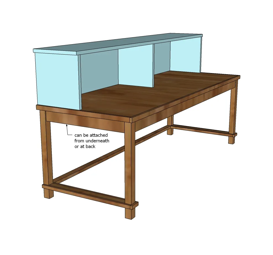Deep Console Table with Hutch, step 8