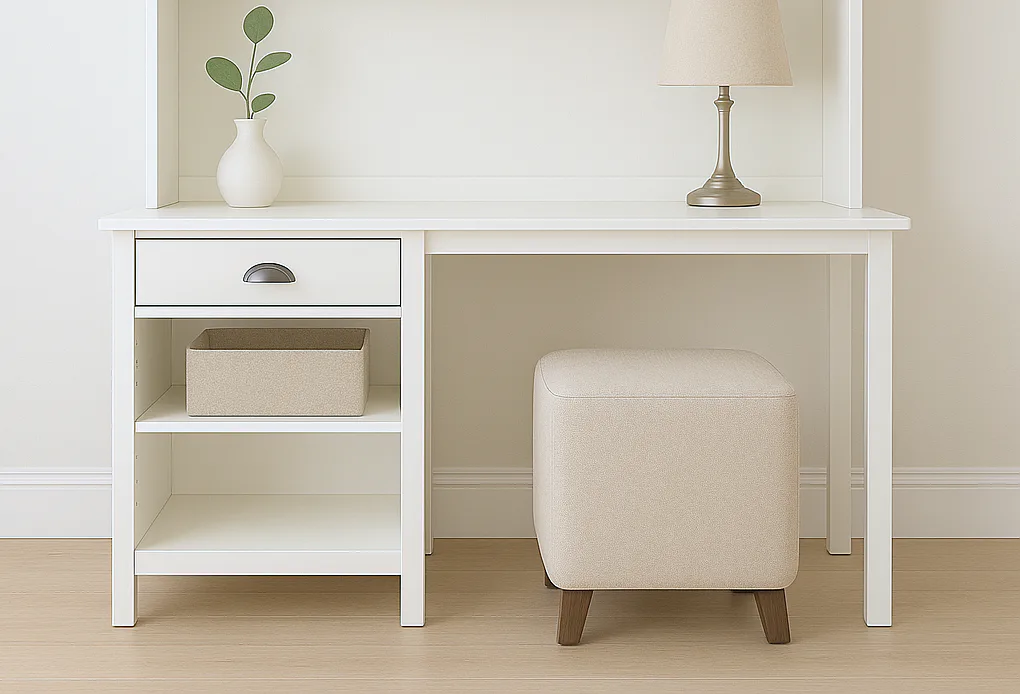 Desk with Drawer and Shelving