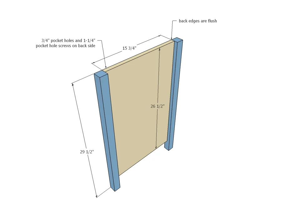 Desk with Drawers and File Cubby Slots, step 1