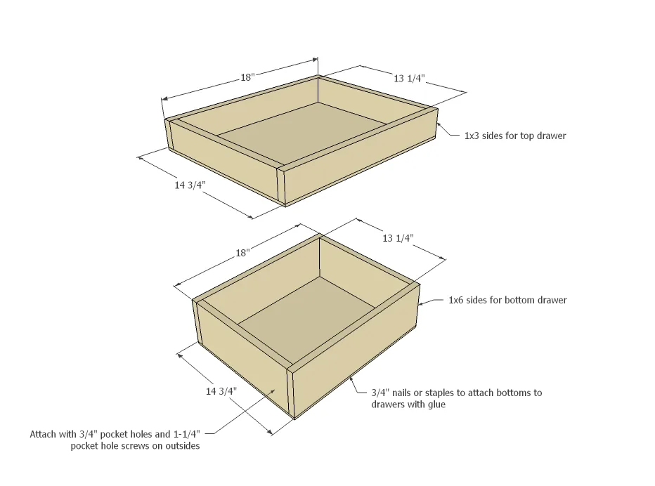 Desk with Drawers and File Cubby Slots, step 7