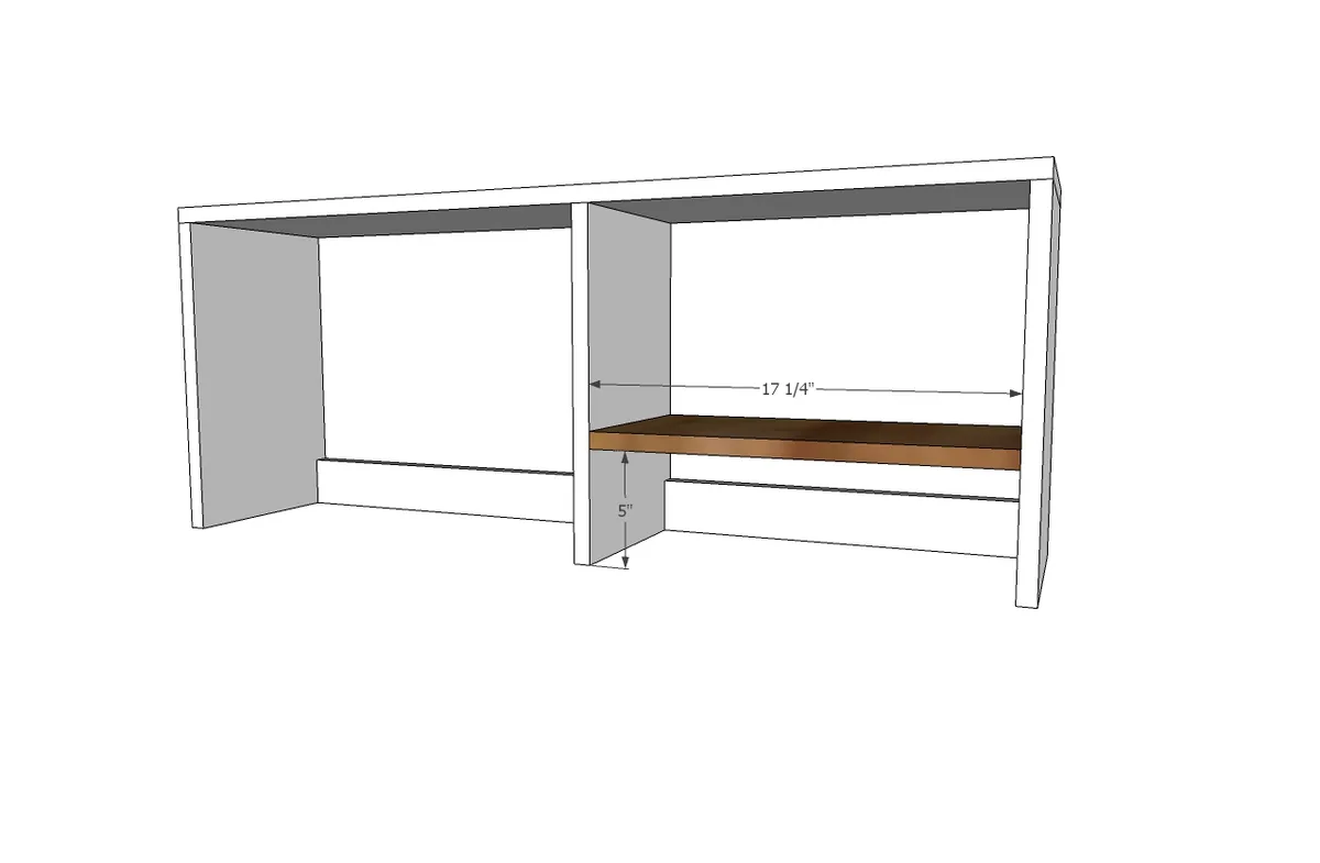 Desk Hutch for File Cubby Base Desk with Drawers, step 3