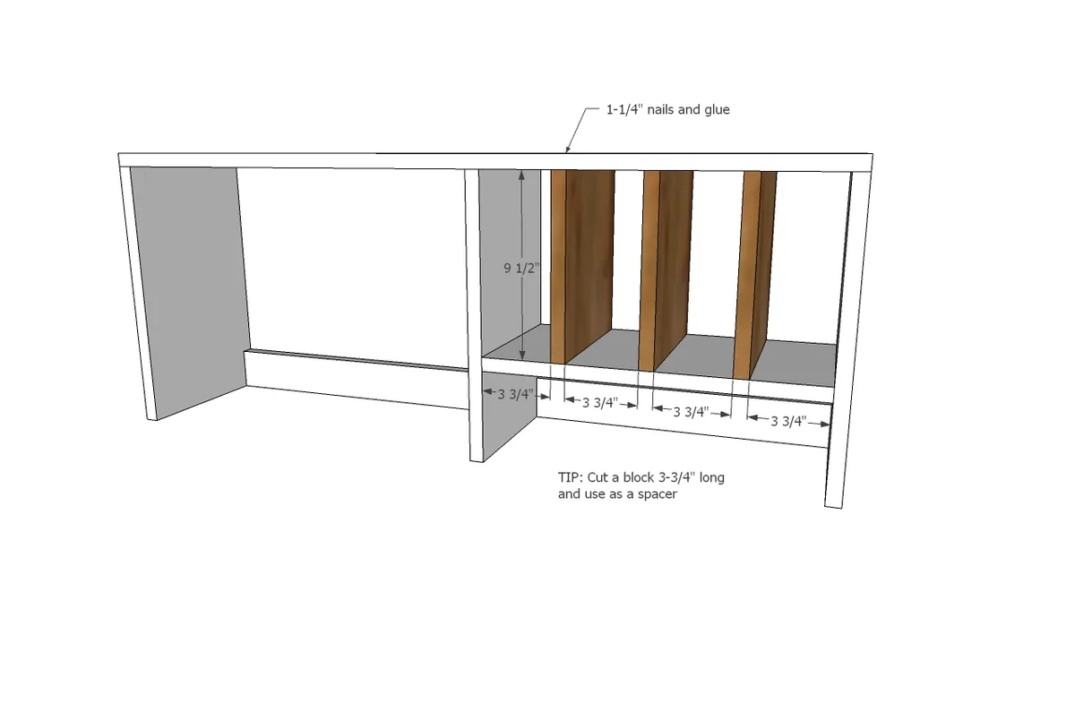 Desk Hutch for File Cubby Base Desk with Drawers, step 4