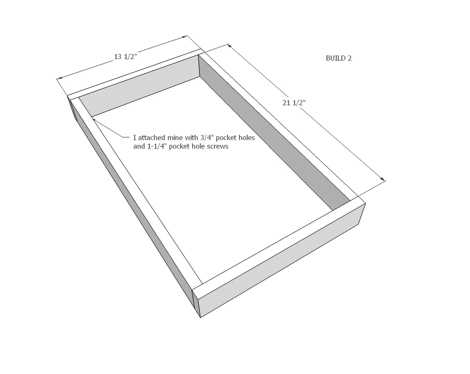 Desktop with Storage Compartments, step 1