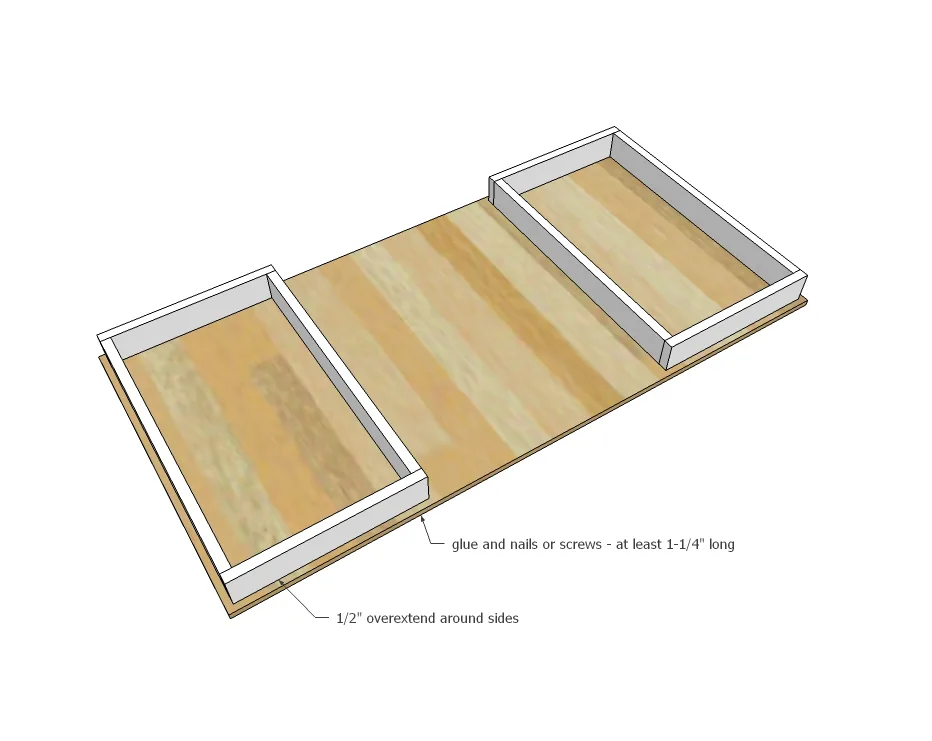 Desktop with Storage Compartments, step 2