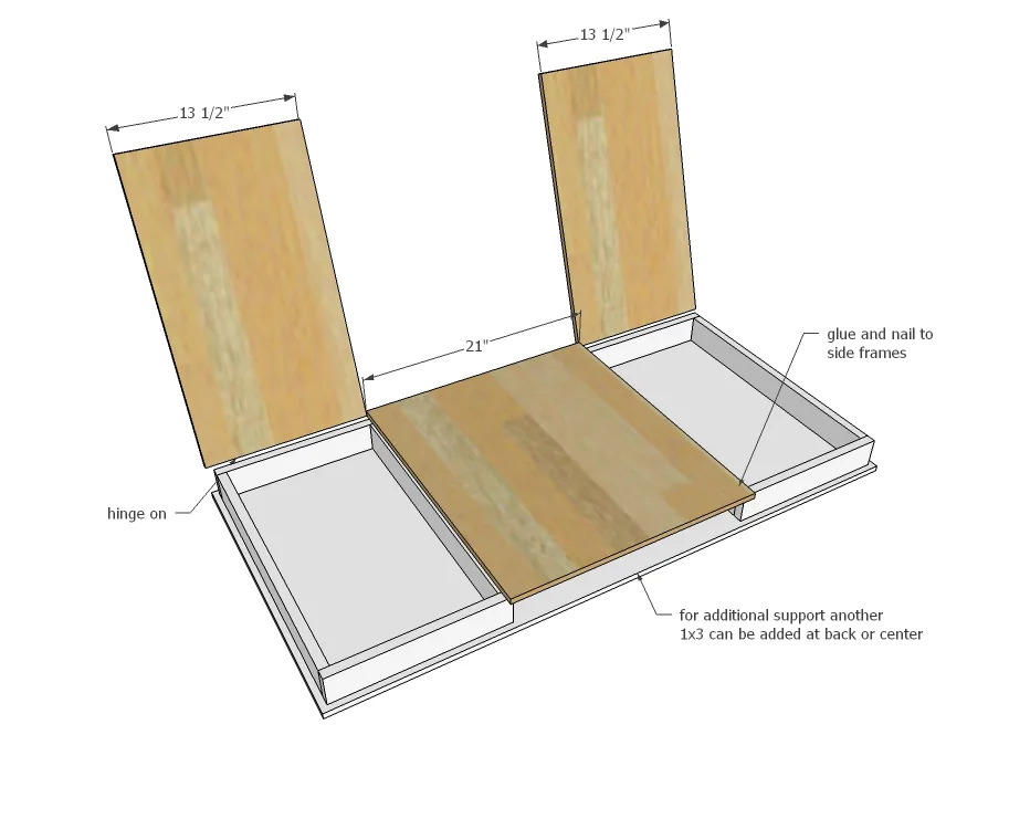Desktop with Storage Compartments, step 3