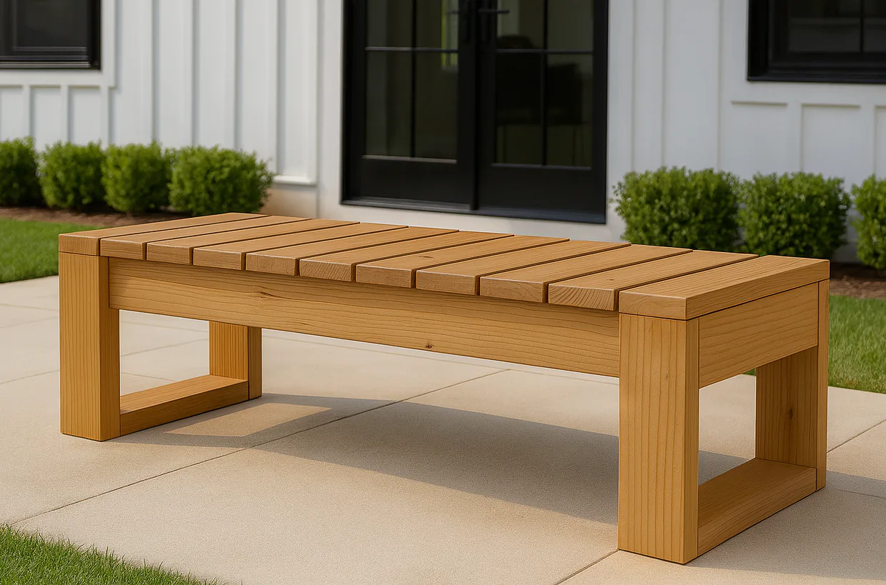 2x6 Slat Top Bench