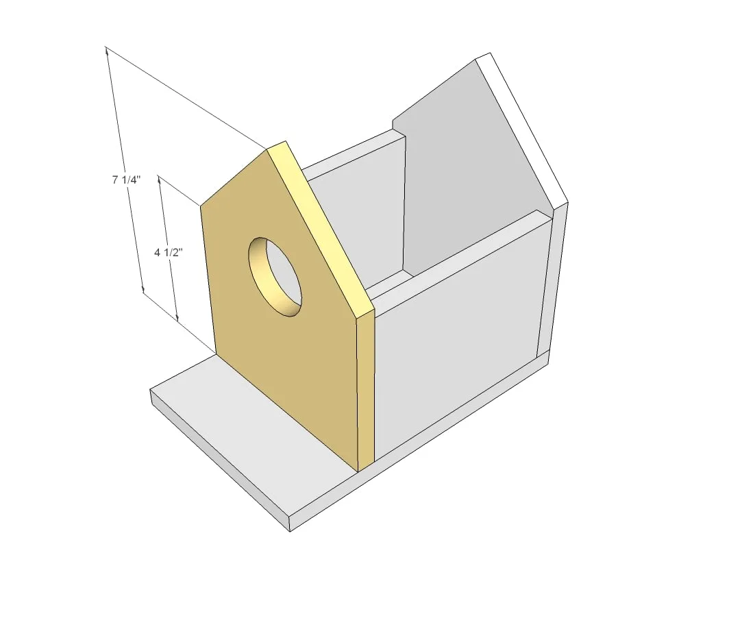 Birdhouse from One Cedar Fence Picket, step 3