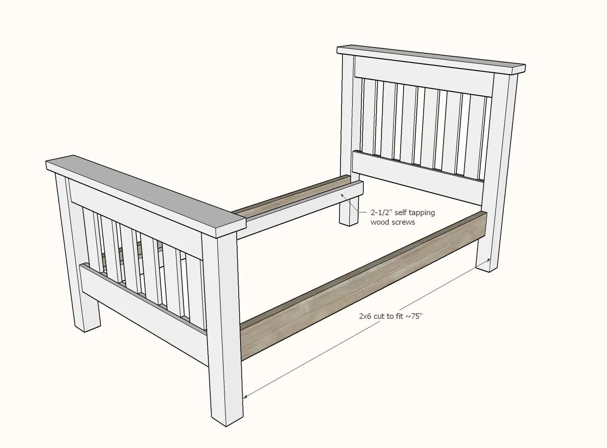Mission Bed (Twin Size), step 6