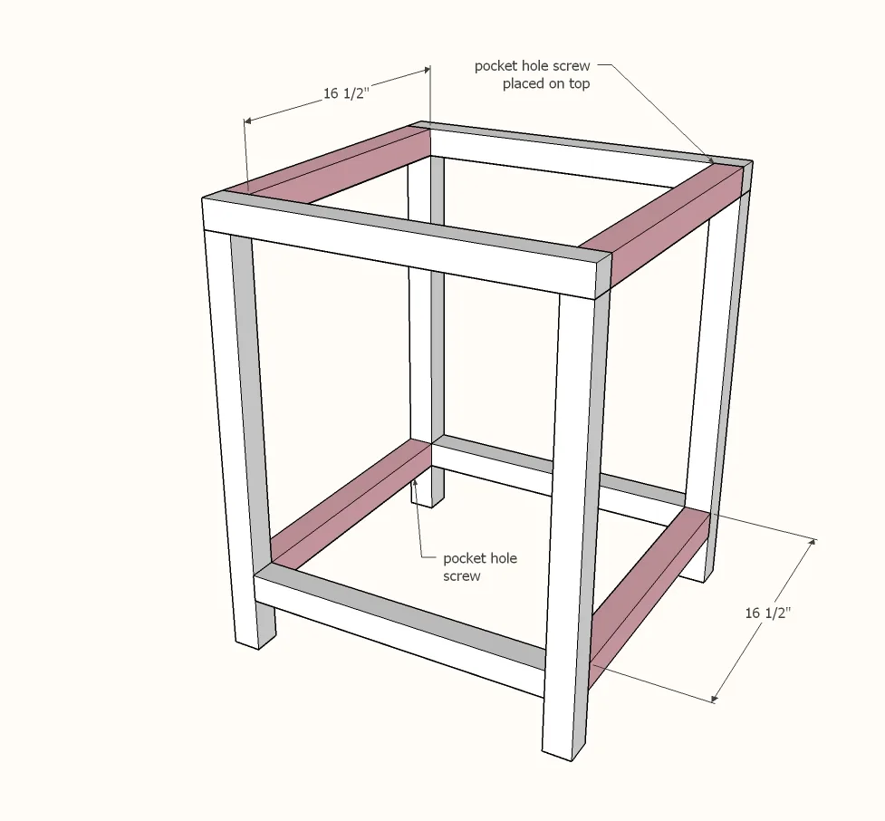 Modern Farmhouse Nightstand, step 2