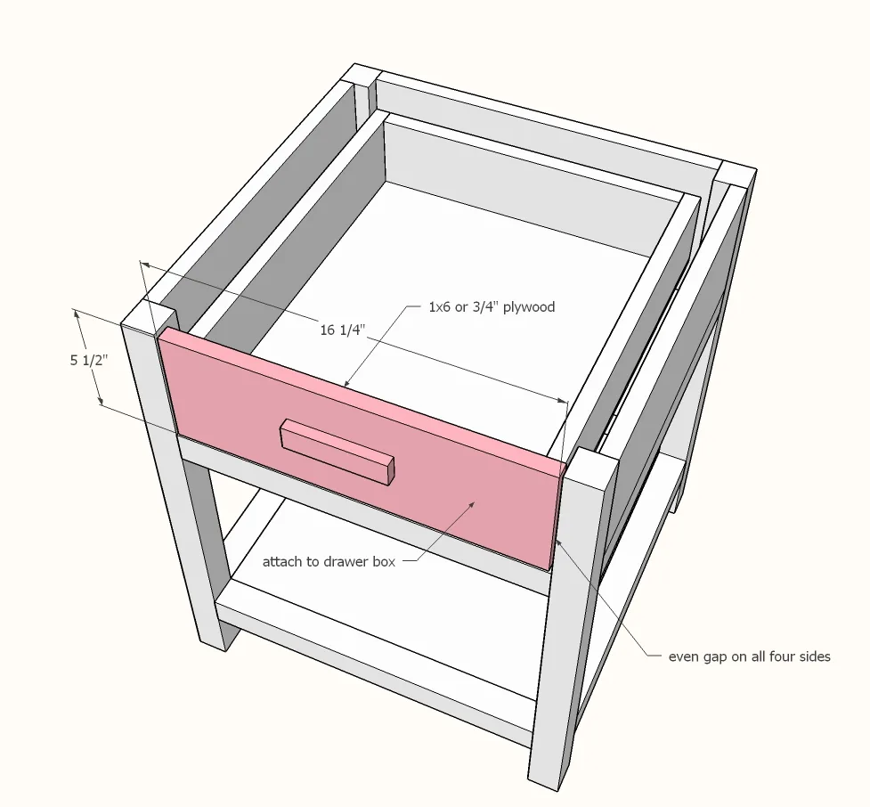 Modern Farmhouse Nightstand, step 7