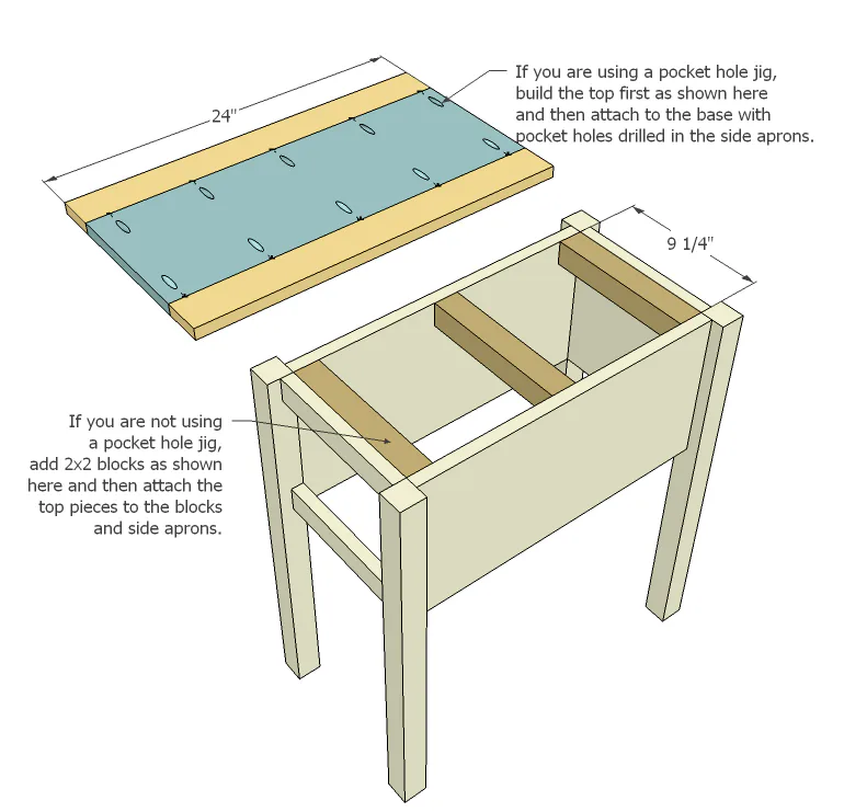 Narrow End Tables, step 4