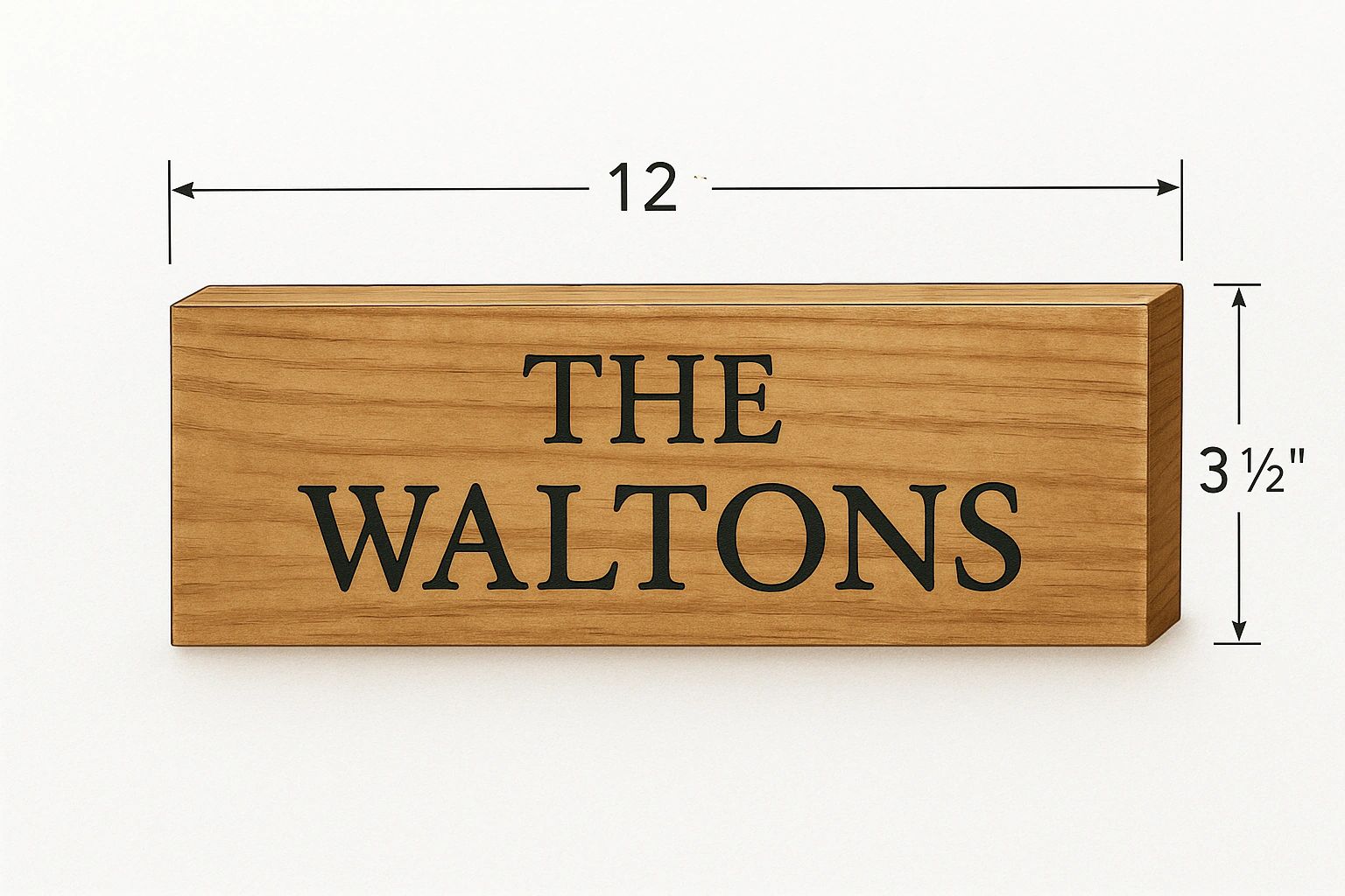 Personalized Block Photo Holder dimension diagram 1