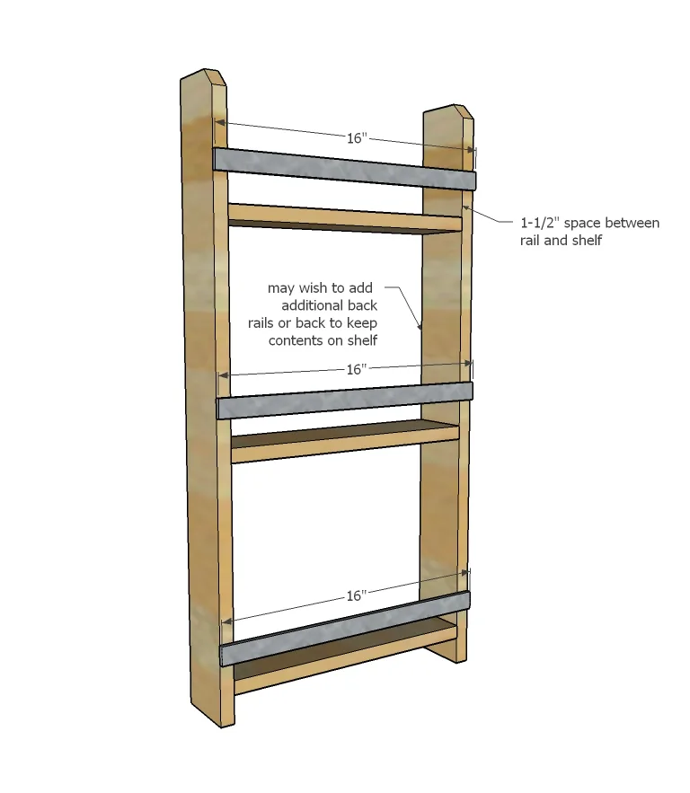 Pipe Rail Hanging Organizer, step 2