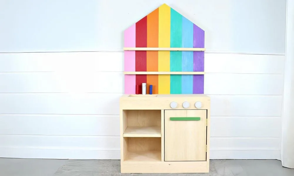 Play Kitchen with Back Wall