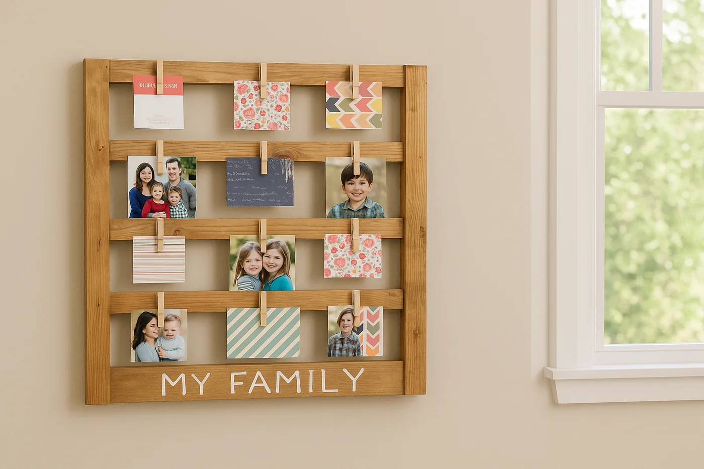 Rustic Wall Clip Frame