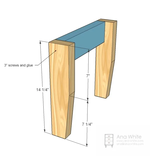 Slipcover Bench, step 1