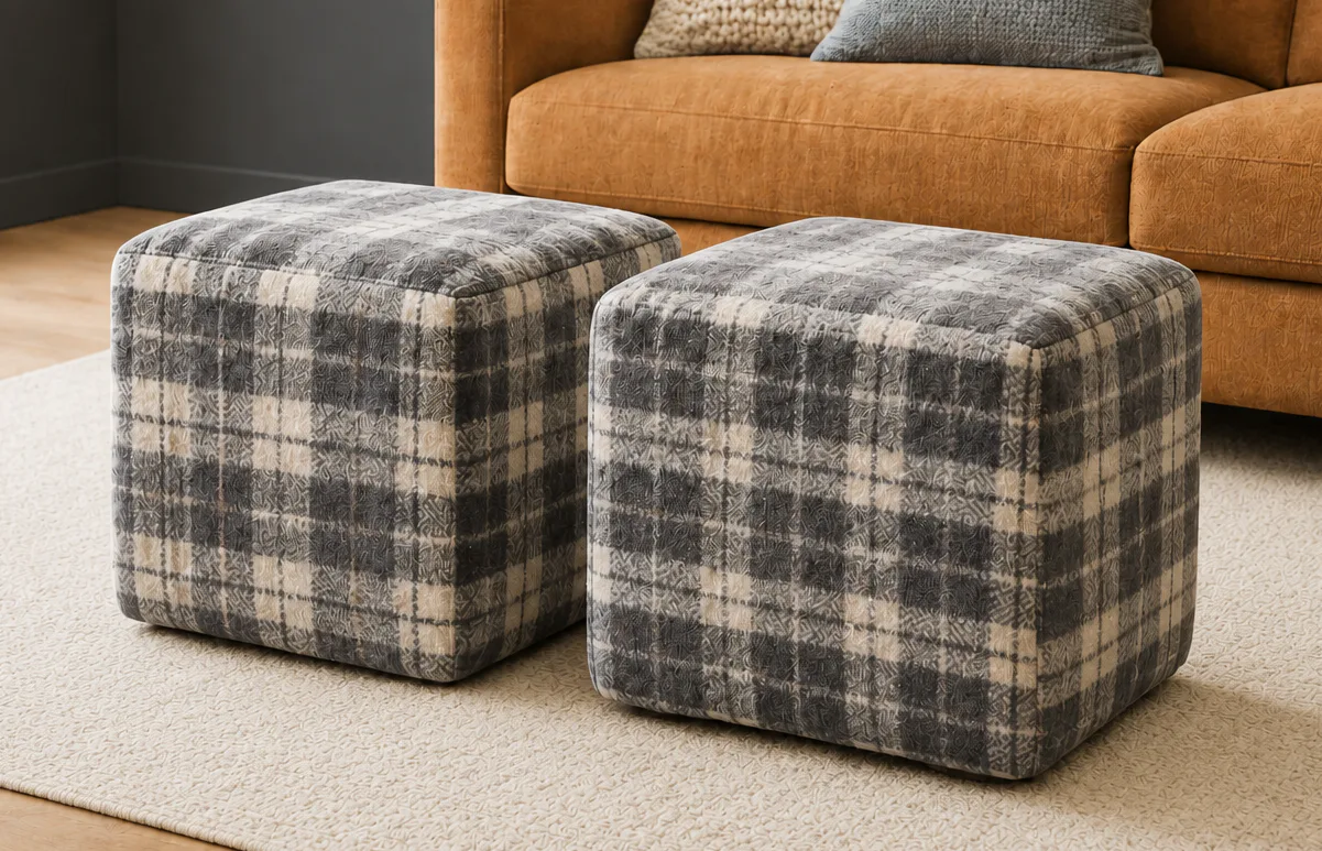 Upholstered Poufs