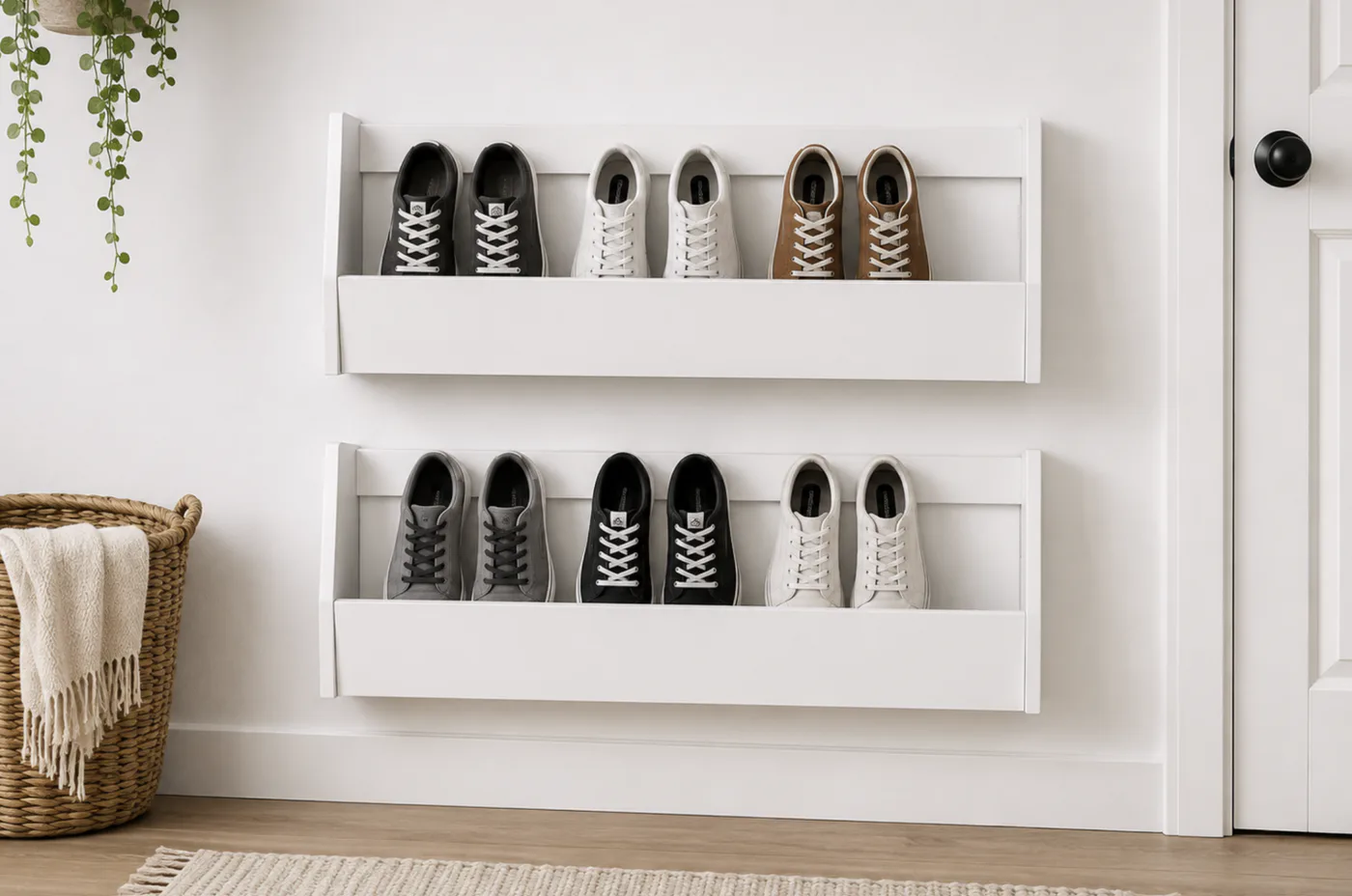 Wall Mounted Shoe Rack
