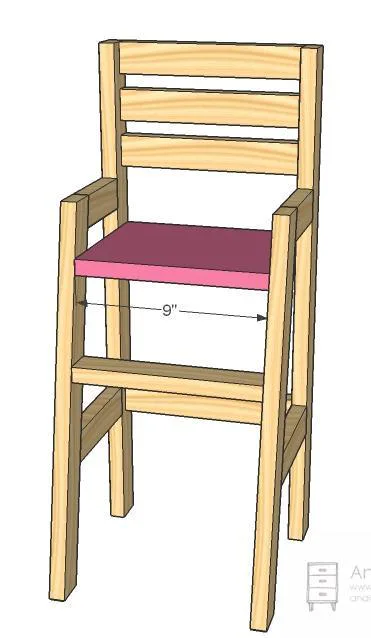 Doll High Chair, step 4