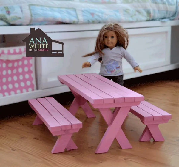 Doll X Picnic Table and Bench Set