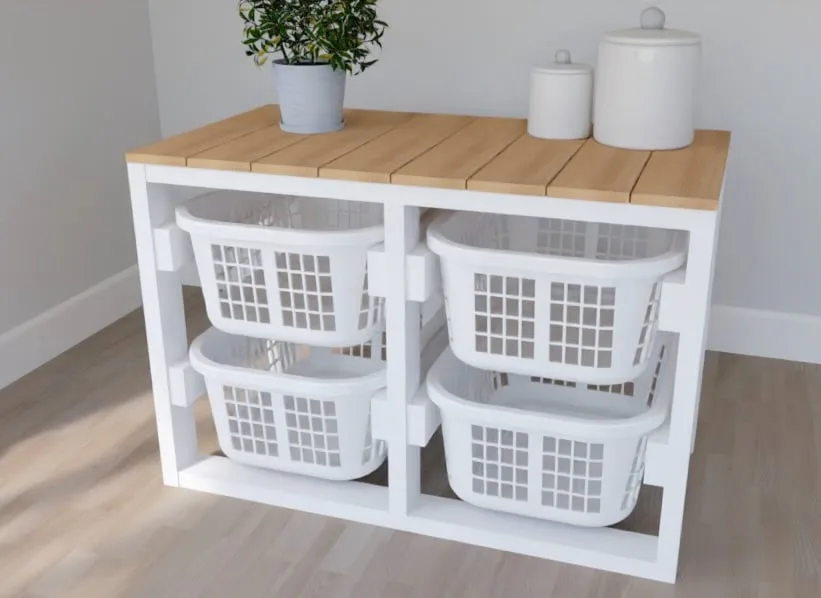 Double Laundry Basket Organizer