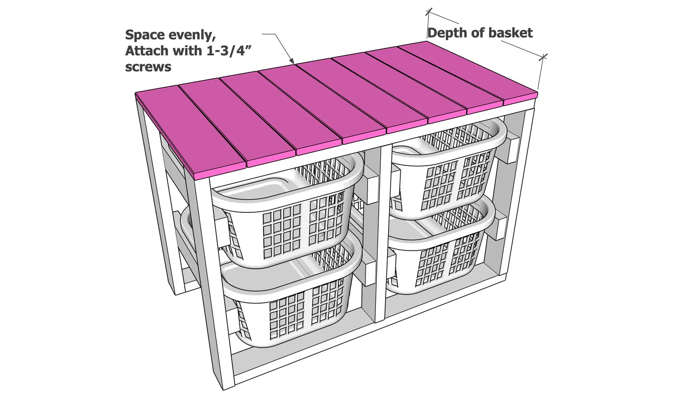Double Laundry Basket Organizer, step 3