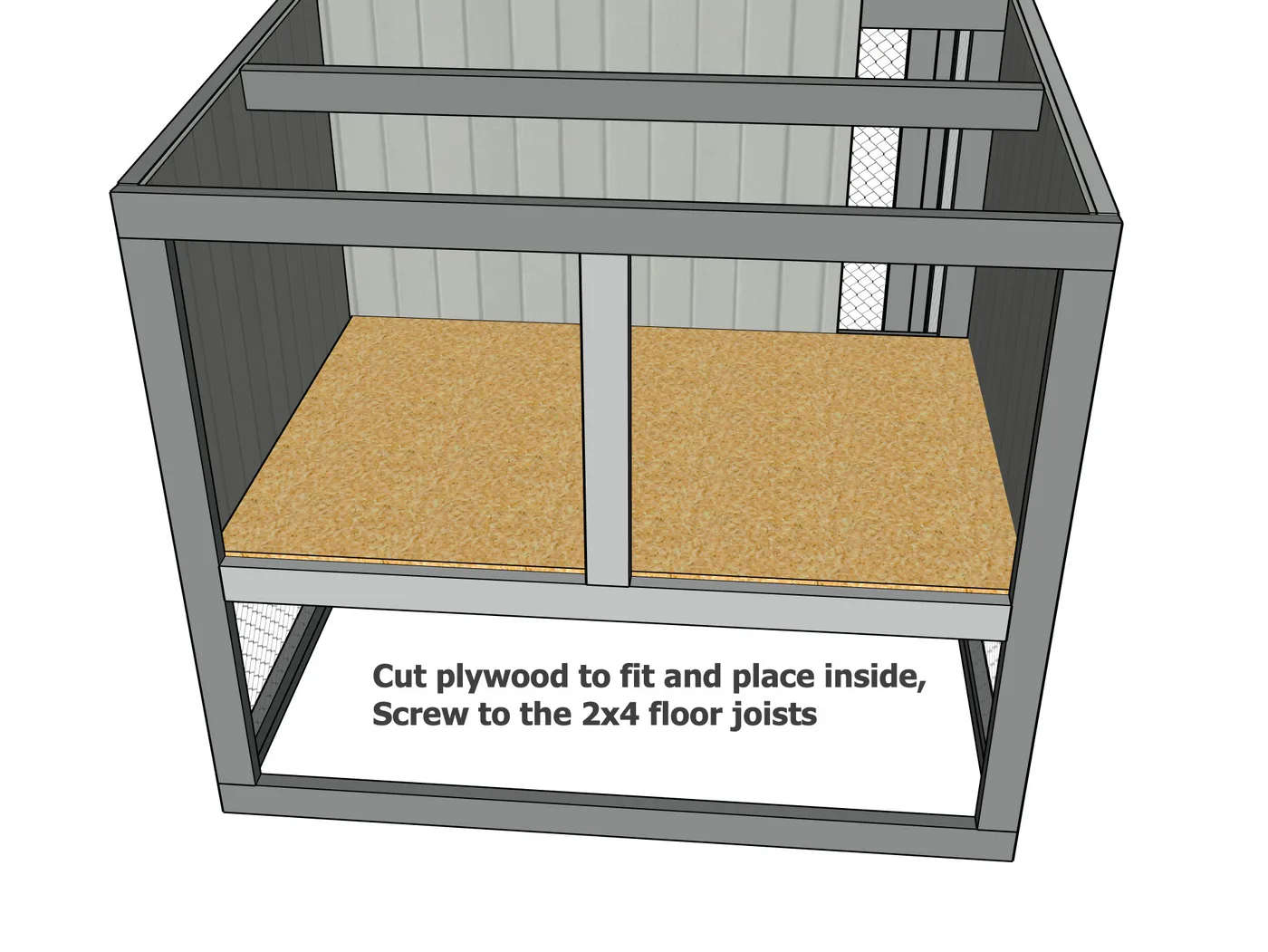 Double Wide Modern Chicken Coop, step 10