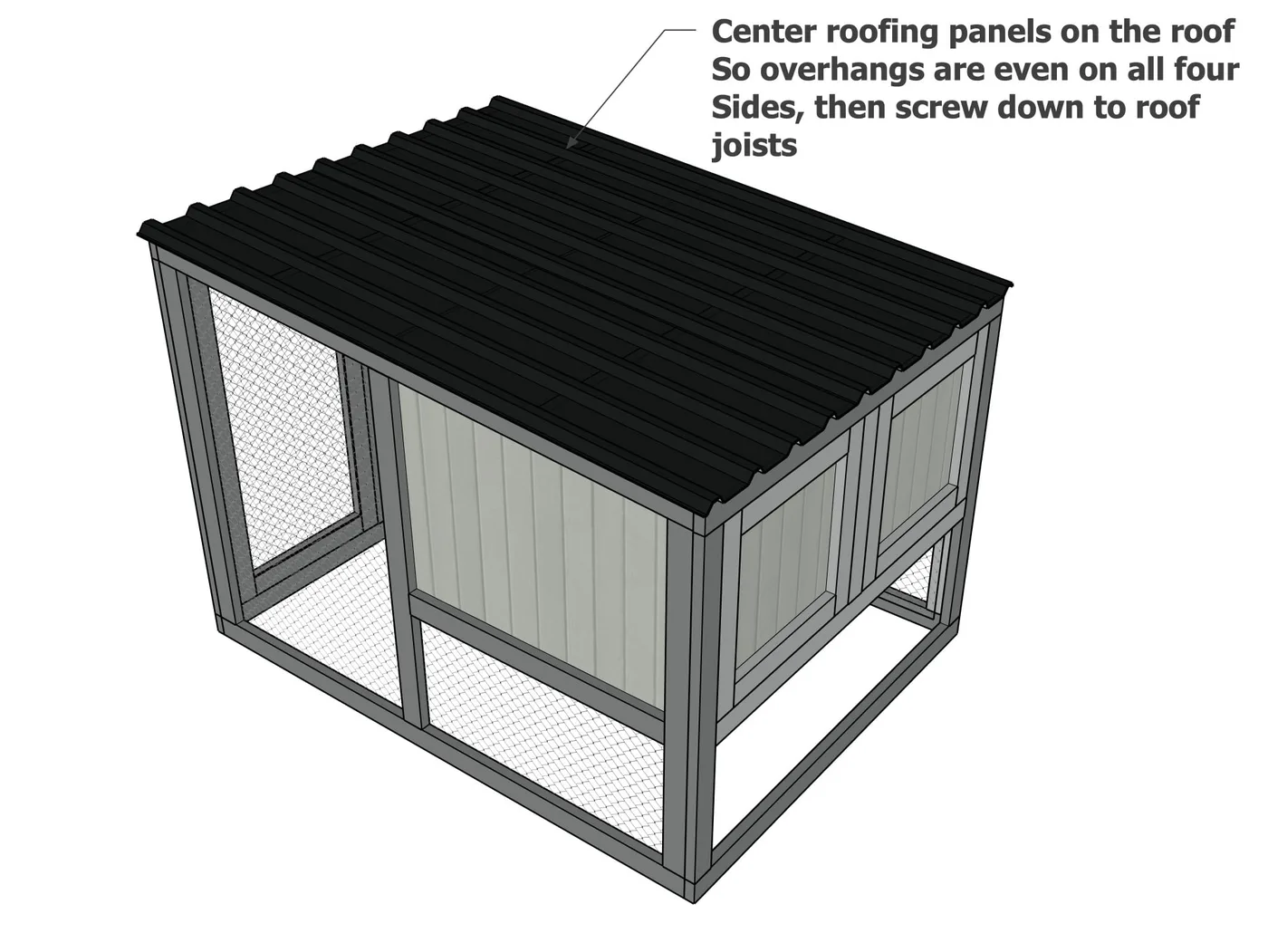 Double Wide Modern Chicken Coop, step 13