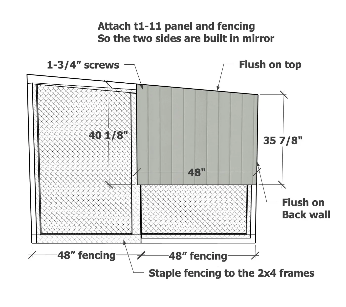 Double Wide Modern Chicken Coop, step 2