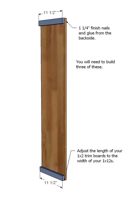 Dresser Bookshelf Support for Board and Batten Bunk System, step 1